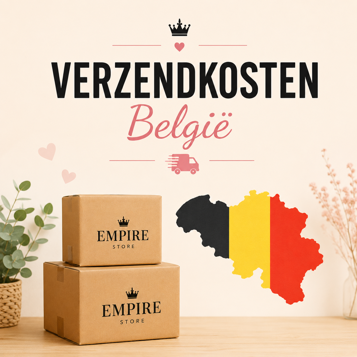 Verzendkosten Belgie tm 10 kg